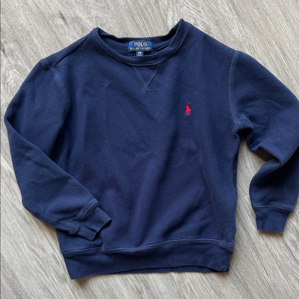 Polo by Ralph Lauren Boys Navy Crewneck Sweatshirt - size S (8)